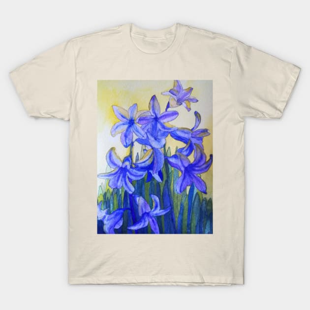 Bluebells watercolour painting T-Shirt by esvb